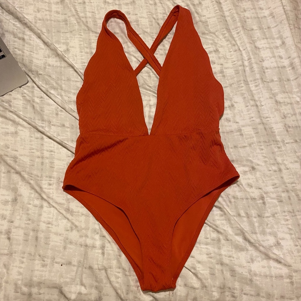 Forever 21 Rust Orange One-Piece Swimsuit
